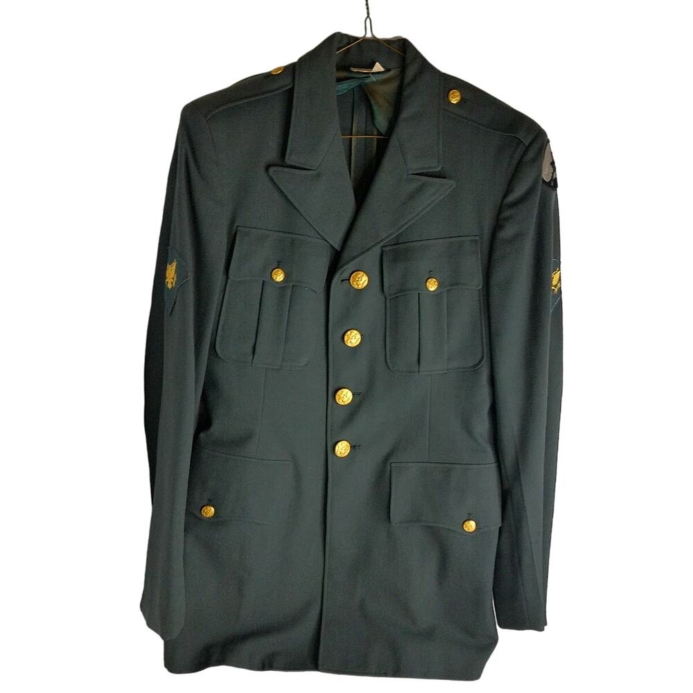 Vintage US Army Green Class A Service Uniform Jacket 94th Infantry Size 37R